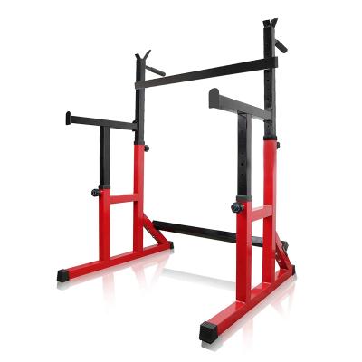 China Modern Multifunctional Adjustable Fitness Dip Rack 600LBS Capacity Barbell Squat Rack Dip Station For Weightlifting for sale