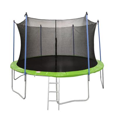 China With Net 2021 Home Outdoor Garden Protector Kids Play Round Trampoline With Zipper Safety Fencing Net .8 FT 100kg Chrome Bearing Frame for sale