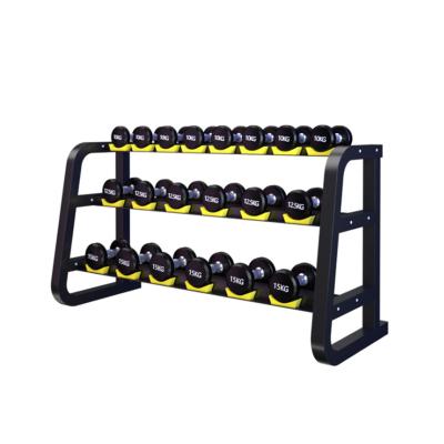 China Dumbbell Rack Gym Dedicated Black Metal Dumbbell Storage Rack 10 Pairs Dumbbell Rack Dumbbell Weights for sale