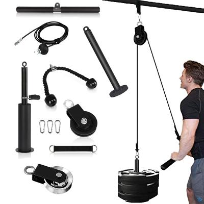 China Home Use FlagWorld Fitness LAT System Cable and Lift Pulley Machine with Improved Loading Pin for Triceps Pull Down Home Gym Equipment for sale