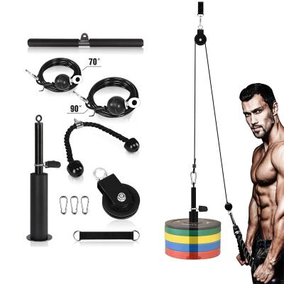 China Home Use FlagWorld Home Fitness LAT Cable and Lift Pulley System with Improved Loading Pin for Triceps Pull Down Shoulder Gym Equipment for sale