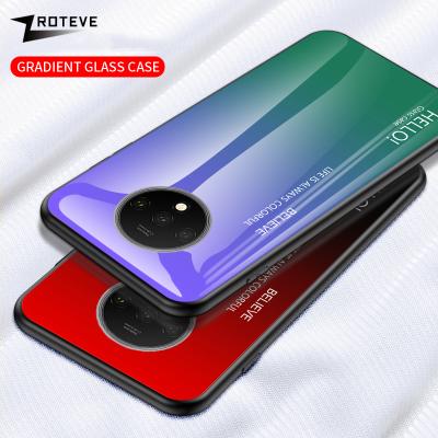 China Anti-fall Gradient Tempered Glass Coque One Plus Nord N100 N10 Soft Back Shell 6 6T 7T 8 View Cover 8T 9 9R For OnePlus 7 Pro Phone Case for sale