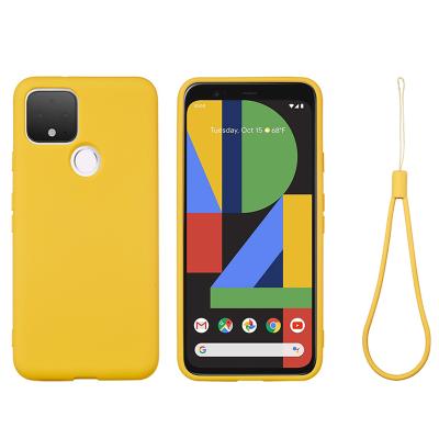 China Coque Pixel 6 Pro 5 5A 4A 4XL Pixel4 Pixel5 Shockproof Soft Liquid Eco-friendly Silicone Back Cover For Google Pixel 4 XL Case for sale