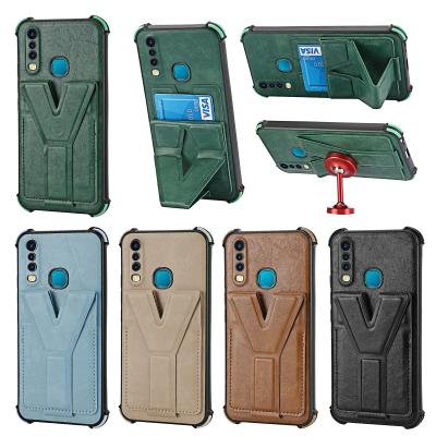 China HOT 8 Cover Shield X650B SPARK4 KC8 CAMON 12 CC7 Case Metal Magnetic Shockproof Anti-drop Y Bracket Bracket For INFINIX Hot8 Leather Case for sale