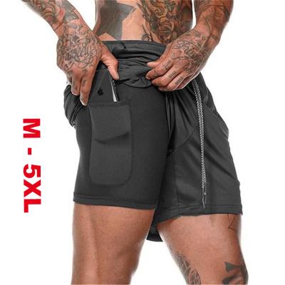 China 5XL Amazon Mens Fashion Sports Pocket Shorts Workout Running 2 In 1 Double Layer Mens Gym Shorts 2022 for sale