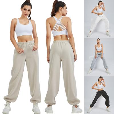 China 2022 New Anti-wrinkle Spring Amazon High Waist Pants Loose Casual Pants Flared Sweatpants for sale