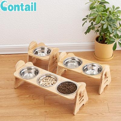 China Sustainable and Ceramic Dog Cat New Design Stainless Bowl Lifting Tilted Cat Food Bowl for sale