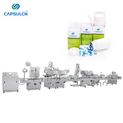 China Automatic Food Pill Production Packing Line Cap Plastic Bottle Filling And Capping Machine for sale