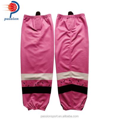 China Breathable 100% Polyester Ice Hockey Socks Custom Adult Sublimated Hockey Socks for sale