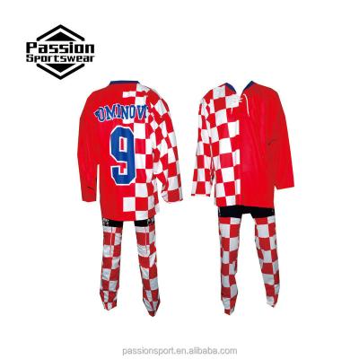 China Shirts & High Quality 100% Polyester Mens Ice Hockey Jersey Top for sale