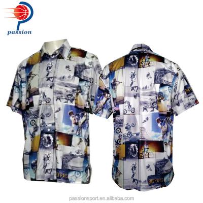 China Breathable 100% Polyester Sublimated Racing Crew Shirts for sale