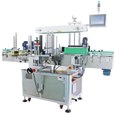 China CLOTHING Automatic Taper Cardboard Cup Or Bottle Three Side Labeling Machine for sale