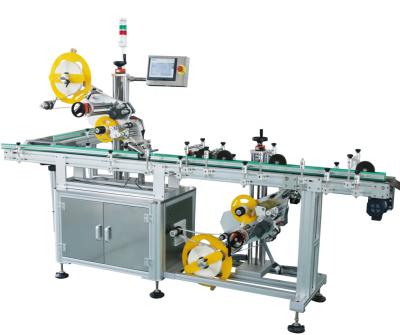 China Automatic CLOTHING Fruit Plate Plate Or Paddle Top And Bottom Side Labeling Machine for sale