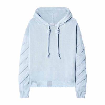 China Anti-Wrinkle Knitwear Trends 2024 Winter Men Streetwear Hooded Long Sleeve Crewneck Knitted Hoodie Pullover Sweater for sale