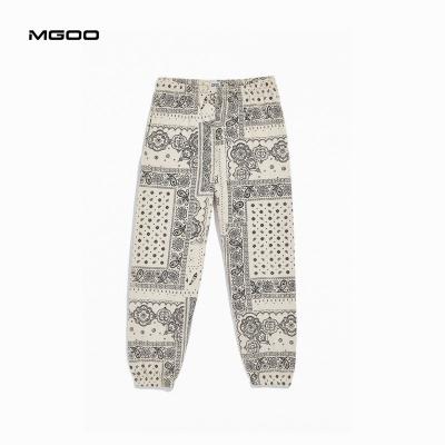 China MGOO Mens Vintage Bandana Joggers Cotton Antibacterial Custom Sublimation Loose Sweatpants for sale