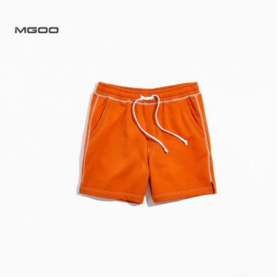 China Anti-Wrinkle MGOO Mens Shorts 100% Cotton Sweat Panel Custom Contrast Logo Street Quilting Thick for sale