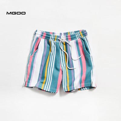 China MGOO Vertical Stripe Antibacterial Sweatpants Custom Designs Men Knit Sweatpants Shorts for sale