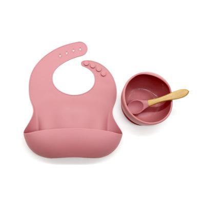 China 2022 Sustainable Hot Selling Eco-Friendly Spoon Set Waterproof Silicone Baby Bibs for sale