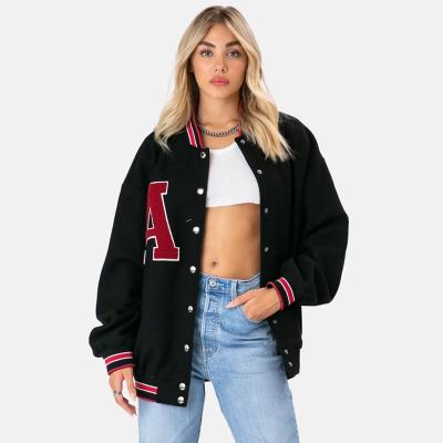 China Wholesale QUICK DRY White Letterman Varsity Jackets Custom Colors Women Baseball Jacket for sale