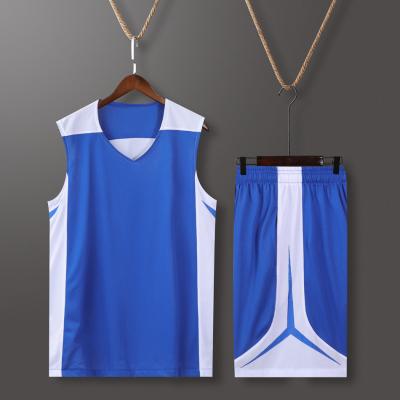 China Antibacterial Wholesale Blank Reversible Basketball Tank Tops T-shirt Youth Basketball Uniform Sets for sale