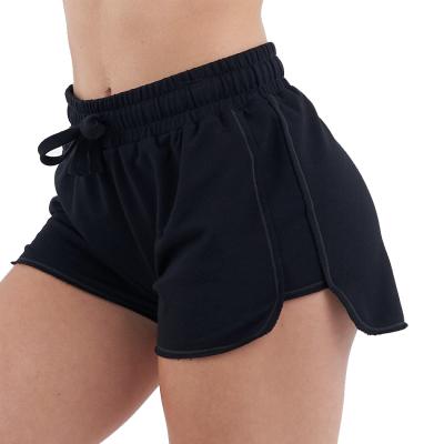 China Viable Women Plus Size Cotton Shorts With Custom Logo Women Mid Waisted Running Shorts for sale