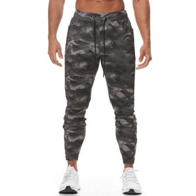 China Custom Black Anti-wrinkle Camouflage Jogger Men Slim Fit Performance Jogger With Ankle Zips for sale