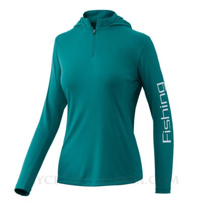 China Antibacterial Custom Made Outdoor Wear Women's Long Sleeve UPF 50+ Fishing Shirt UV Protection for sale