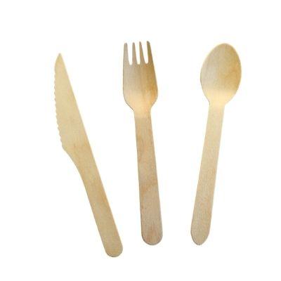 China Birch Wood Spoon / Disposable Eco-Friendly Biodegradable Bulk Forks Safe / Disposable Wooden Knives Cutlery for sale