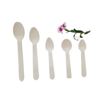 China Disposable Utensils Wooden Disposable China Manufacturer Spoons Biodegradable Spoon Flatware for sale