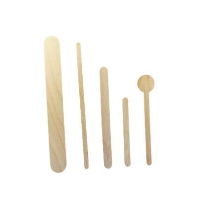 China Disposable Kraft Paper Birch Biodegradable Coffee Sticks Wooden Coffee Stirrers Customize Size for sale