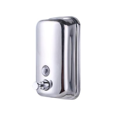 China Modern high quality 800ml stainless steel manual 304 liquid soap dispenser for hospital for sale