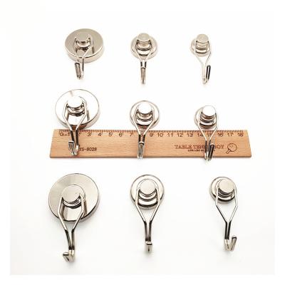 China Industrial Magnet Powerful Magnetic Hooks Swivel Heavy Duty Magnetic Hook Kitchen Swing Neodymium Hook for sale