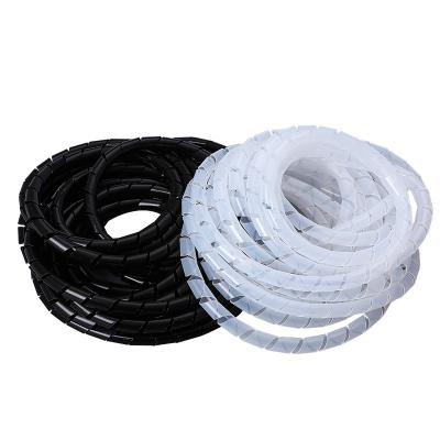 China Wholesale 5mm Sprial PE Wrapping Tape , Factory Price Cable Management 10meter Cable Tidy Kit for sale