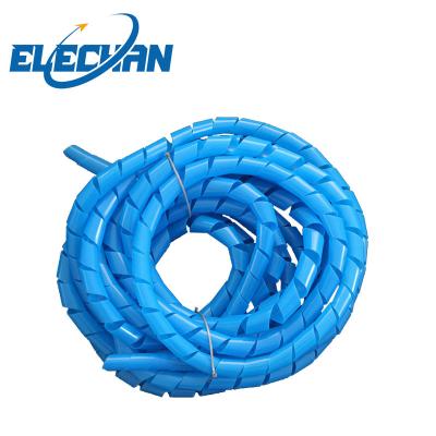 China High Quality PE Sprial Wrapping Tape , Factory Price Cable Management Blue 10meter Cable Tidy Kit for sale