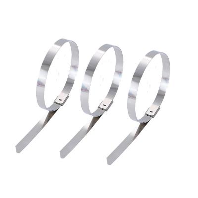 China Self-lock 7.9mm High Strength Stainless Zip Ties Multi Size Stainless Steel Cable Ties for sale