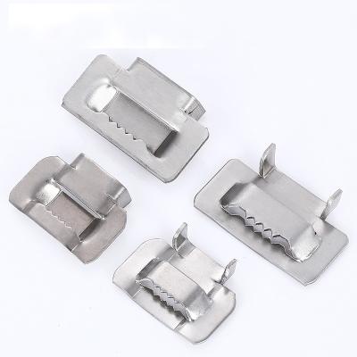 China Corrosion Resistant SS 304 Ear Lock Stainless Steel Buckle For Bandage Strap for sale