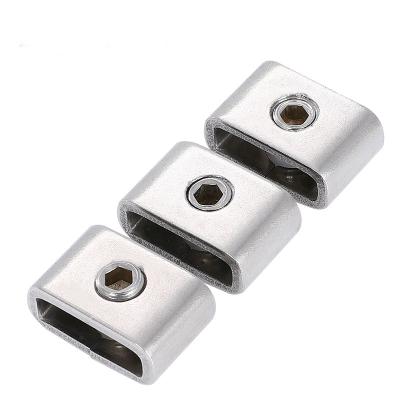 China Corrosion Resistant SS 304 Ear Lock Stainless Steel Buckle For Bandage Strap for sale