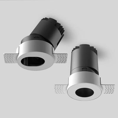 China Modern anti-glare aluminum 30w 20w 12w 10w led trimless recessed downlight for project for sale