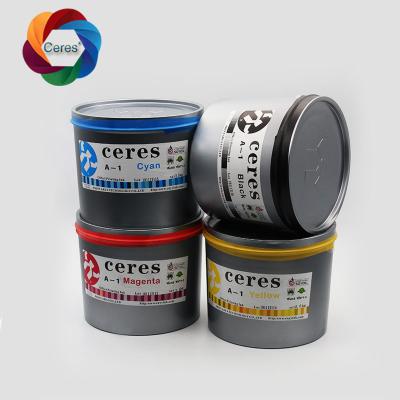 China High Gloss Ceres A-1 Offset Printing Ink CMYK for sale