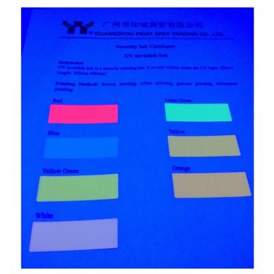 China Offset Printing UV Fluorescent Invisible Ink for Paper, PVC, PET for sale