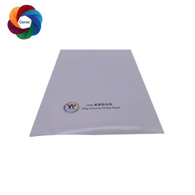 China Ceres 100g Security stamp paper with colorful fiber,anti-counterfeit paper for sale