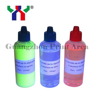 China Retail and Wholesale Chinese UV Invisible Ink For Printer Yellow Red Blue for sale