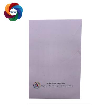 China Ceres 80g Security stamp paper with colorful fiber,anti-counterfeit paper for sale