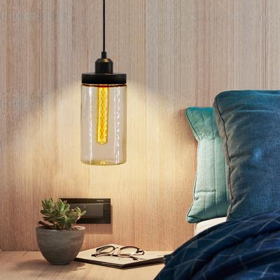 China Convenient Modern Pendant Lights Clear Glass Shade Hanging Pendant Light For Restaurant Light Fixture for sale