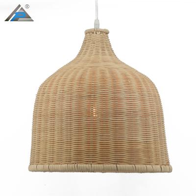 China Convenient Hand - Woven Wood Dining Table Natural Light Bamboo Cage Pendant Light Eco-Friendly for sale