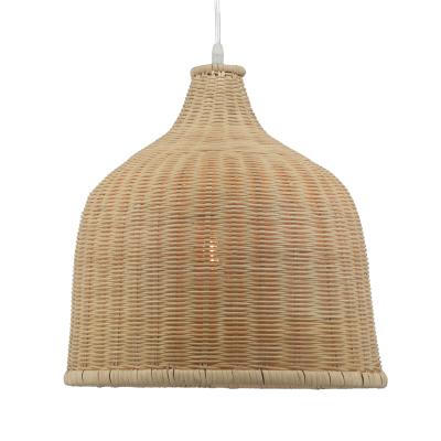 China China Convenient Bamboo Living Room Lamps Woven Vintage Rattan Pendant Light Chandelier for sale