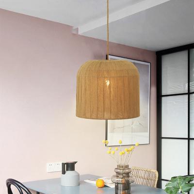 China Convenient Modern European Style Lamp Cylindrical Decorative Cage Shade Creative Hanging Pendant Light for sale