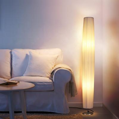 China Living Room Modern Decorative Retangular Lamp Metal Fabric Shade Standing Led Floor Light for sale