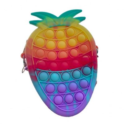 China Hot Selling Silicone Amazon Rainbow Strawberry Shape Bag Pineapple Shape Bag for sale