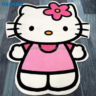 China Popular Cut Animal Design Washable Kitty Rug Home Decor Carpet Rug For Wholesales for sale